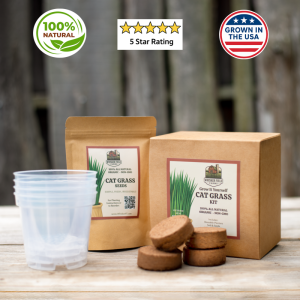 Cat Grass Grow Kit - all-natural, and grown int he USA from Whisker Field Farms